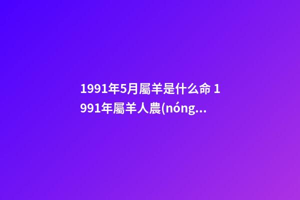 1991年5月屬羊是什么命 1991年屬羊人農(nóng)歷5月1日的命運